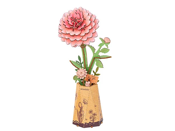 Maquette fleur Dahlia rose - Robotime