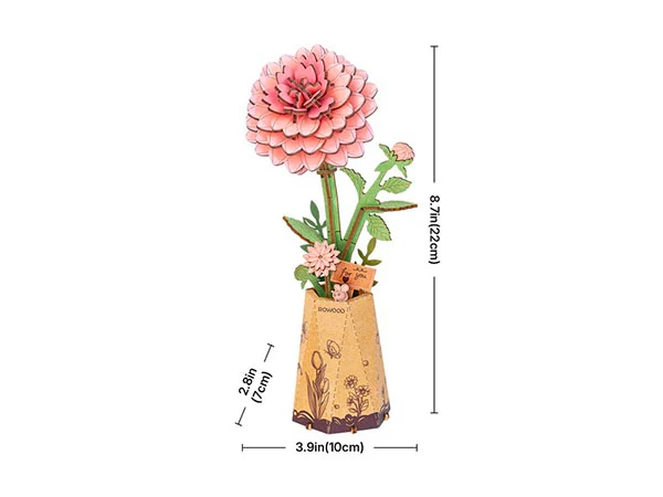 Maquette fleur Dahlia rose - Robotime