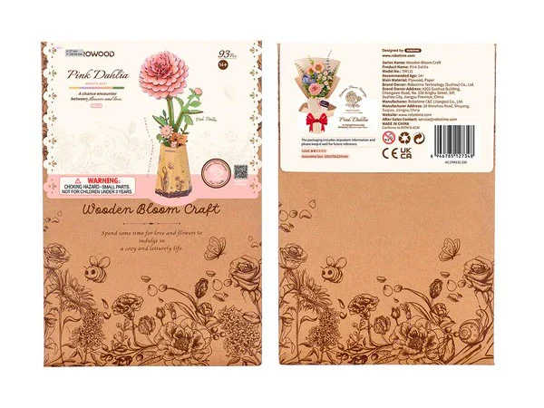 Maquette fleur Dahlia rose - Robotime