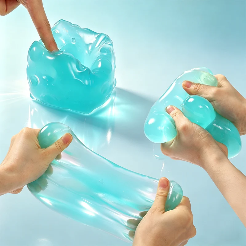 FUFUSQUISHY Crystal Ocean Jumbo Cheese Squishy Original Sensory