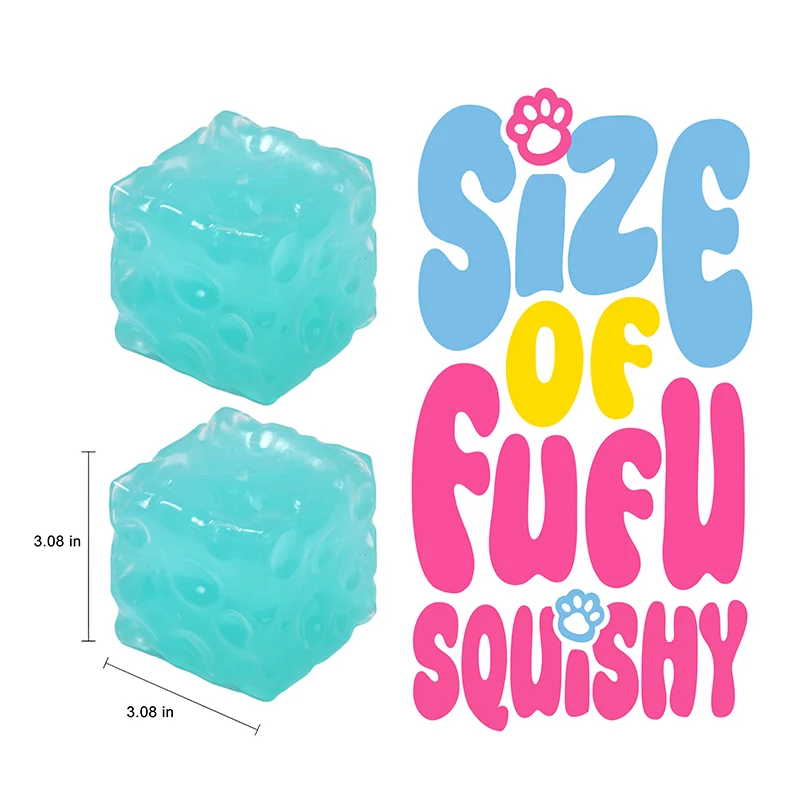 FUFUSQUISHY Crystal Ocean Jumbo Cheese Squishy Original Sensory
