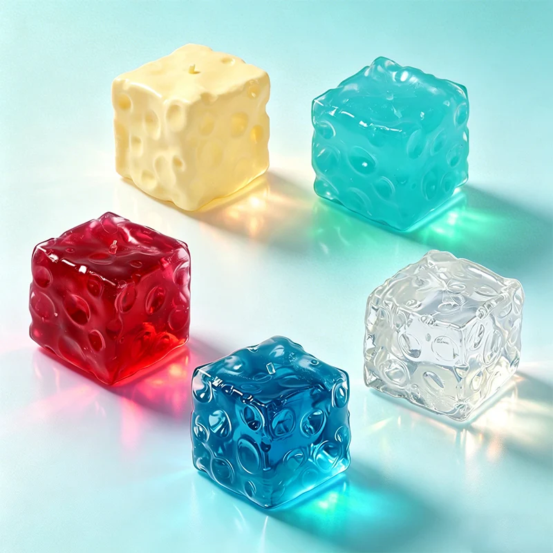 FUFUSQUISHY Crystal Ocean Jumbo Cheese Squishy Original Sensory