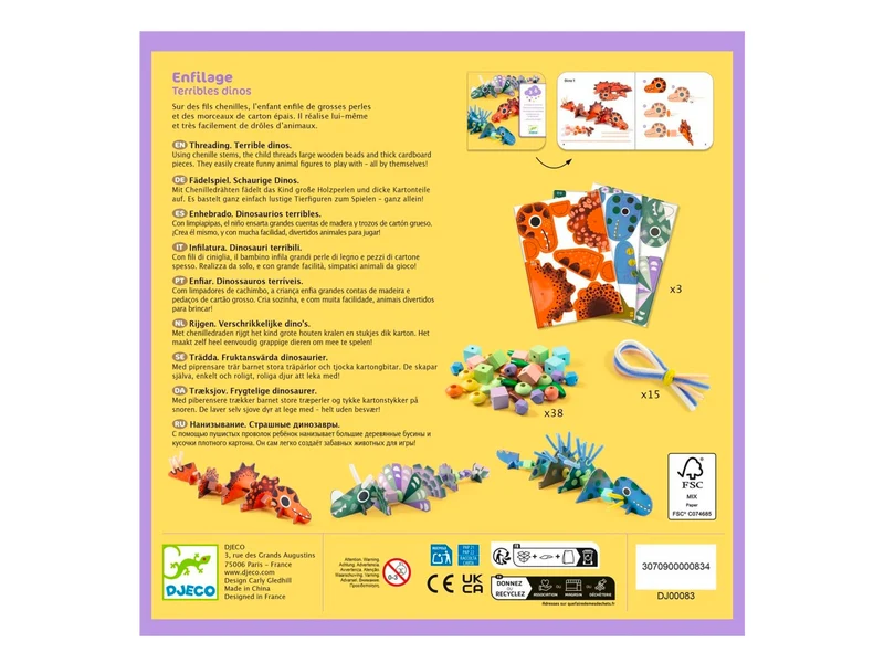 Enfilage - Terribles dinos - Djeco