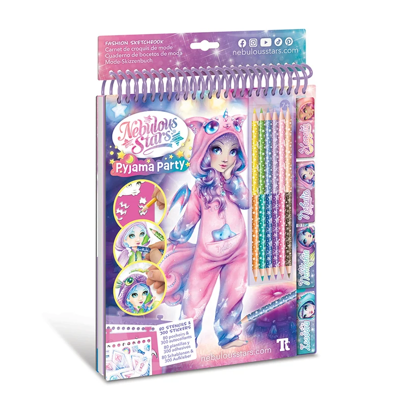 Nebulous Stars Pyjama Party Fashion Sketchbook, 1 Count