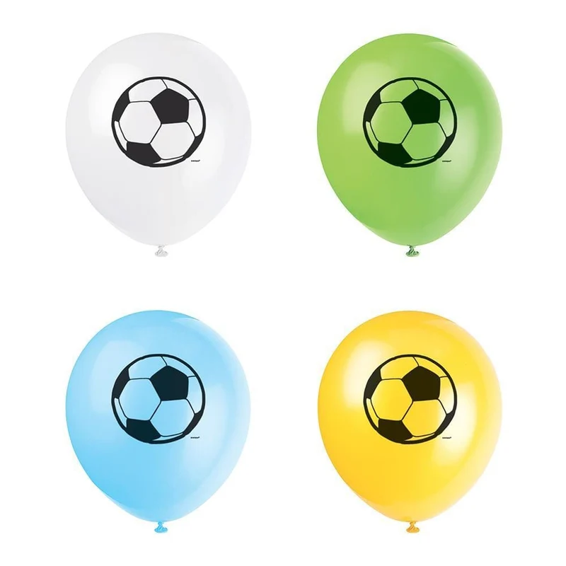 3D Soccer Latex Balloons, 12 Inches, 8 Count