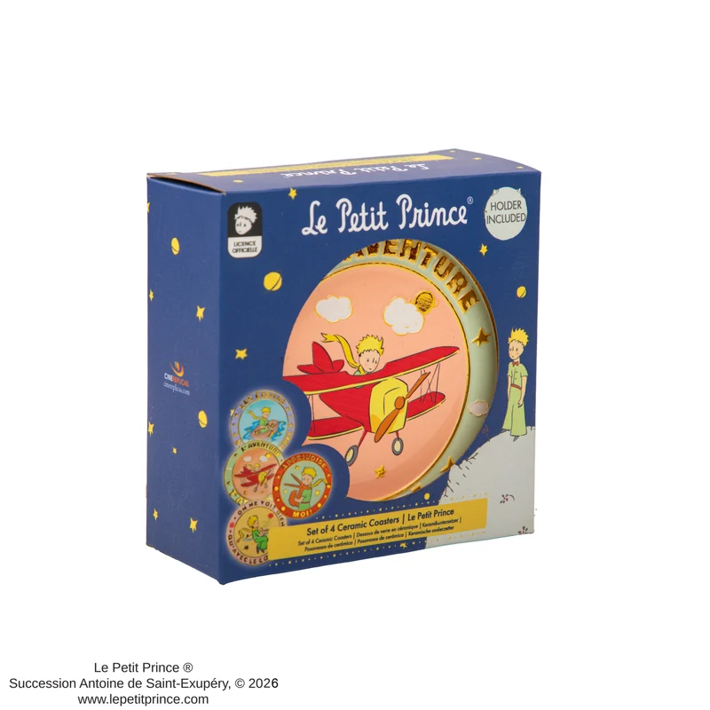 Set of 4 Le Petit Prince Ceramic Coasters