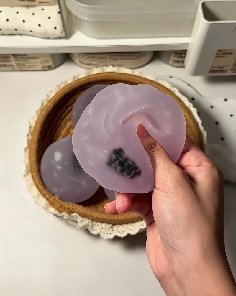 Coconut Oil Grapes Stress Ball Squishy Stress Relief Decompression Toy