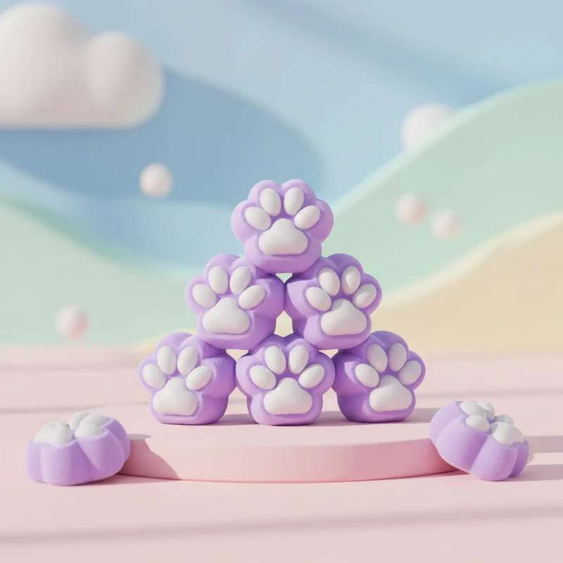 Squishy Patte de Chat Poilu