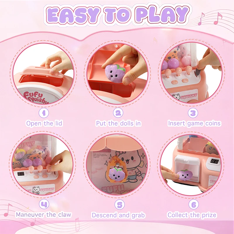 FUFUSQUISHY Claw Machine For Kids Squishy Vending Machine