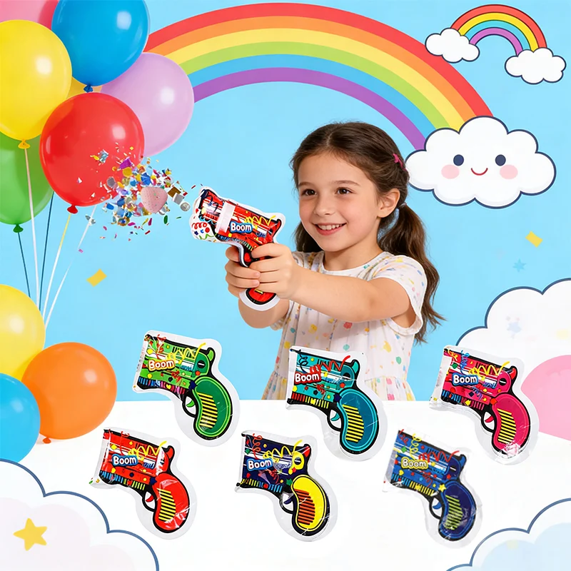 FUFUSQUISHY 6pcs Squishy Popper Guns Party Supplies Fireworks Guns