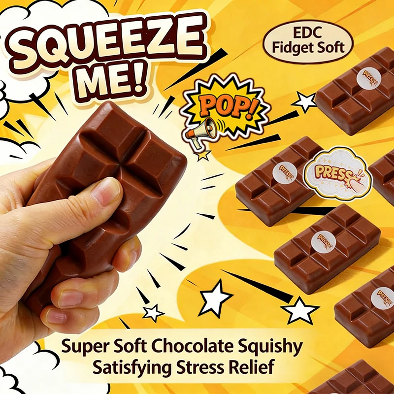 FUFUSQUISHY Chocolate EDC Squishies Fidget Toy fufu squishy