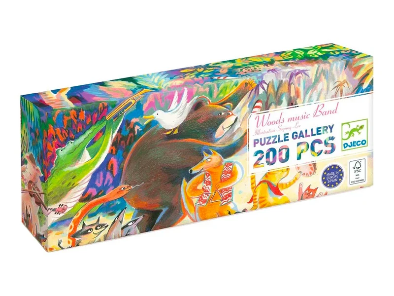 Puzzle Gallery 200 pièces - Woods music Band - Djeco
