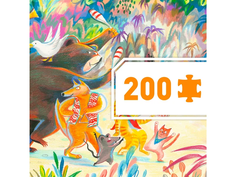 Puzzle Gallery 200 pièces - Woods music Band - Djeco