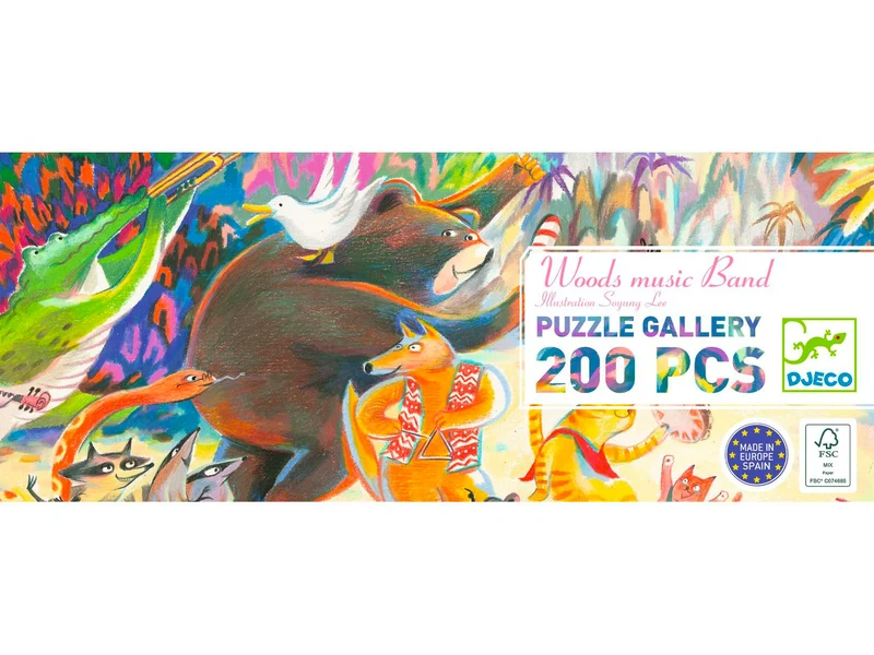 Puzzle Gallery 200 pièces - Woods music Band - Djeco