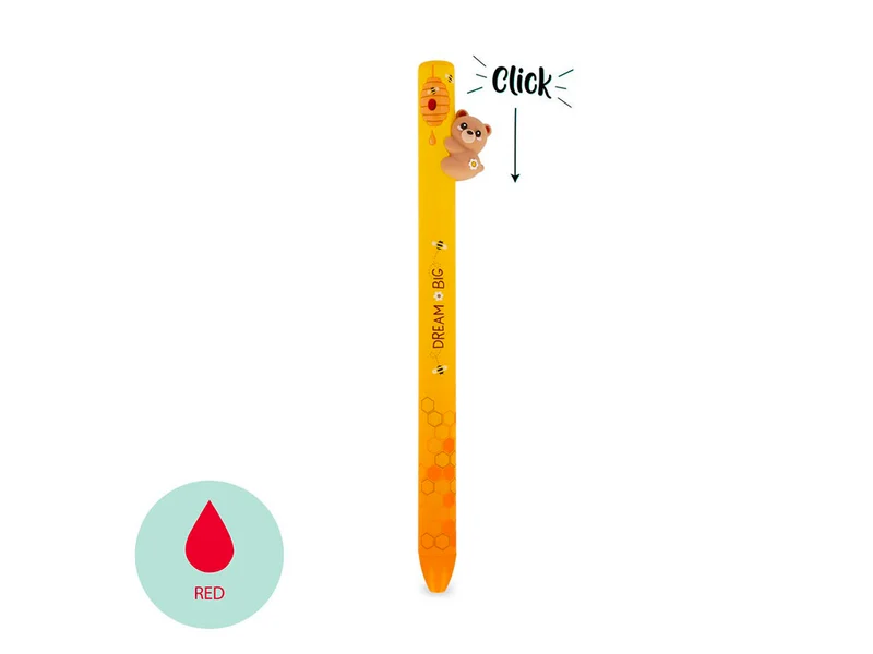 Stylo Free Hugs Retractable Ballpoint - Teddy Bear - Encre rouge