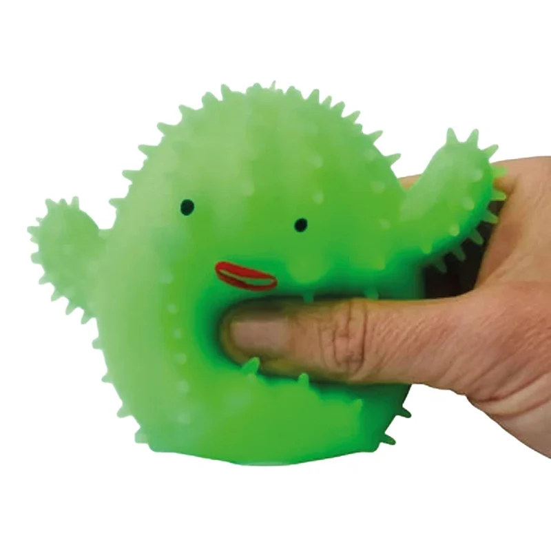 Smiling Cactus Squishy Toy, 1 Count