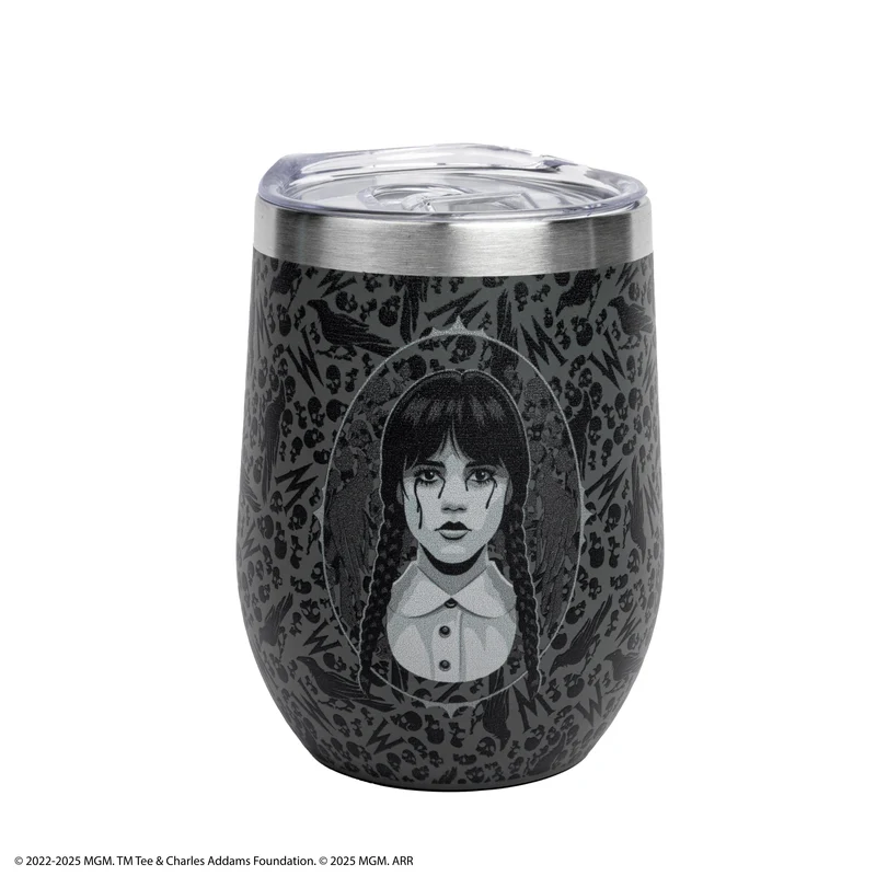 Stitched in Black Thermal Travel Mug