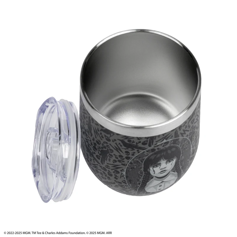 Stitched in Black Thermal Travel Mug