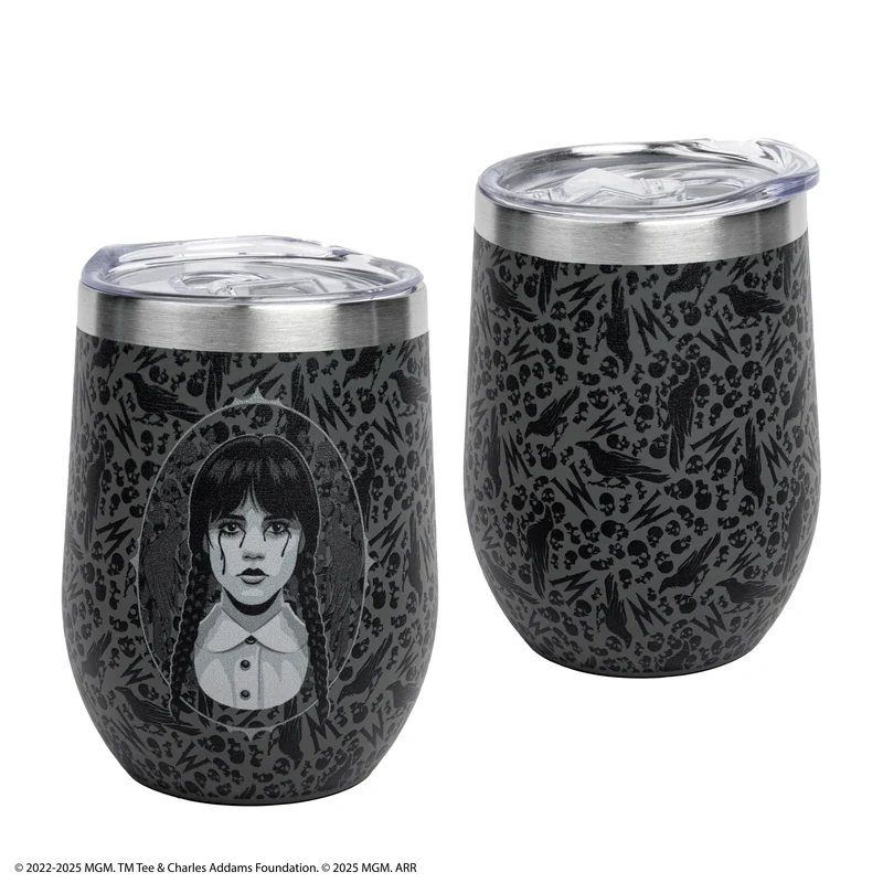 Stitched in Black Thermal Travel Mug