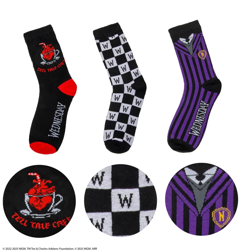 Set of 3 Wednesday Socks