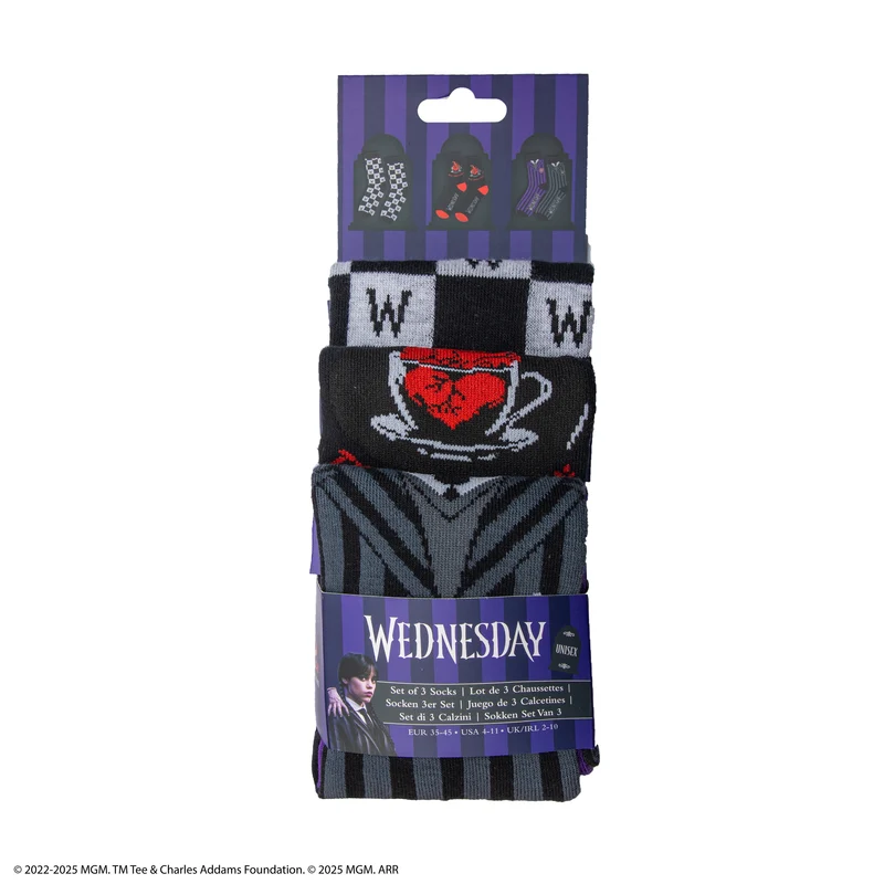 Set of 3 Wednesday Socks