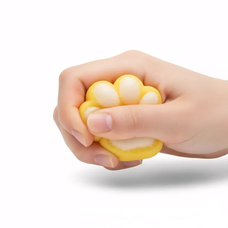 Squishy Patte de Chat Jaune