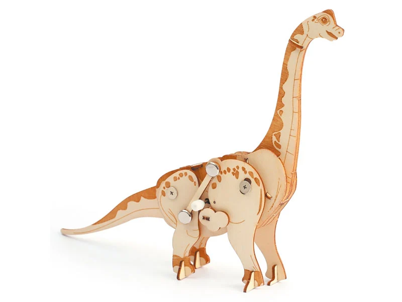 Maquette en bois 3D mécanique diplodocus