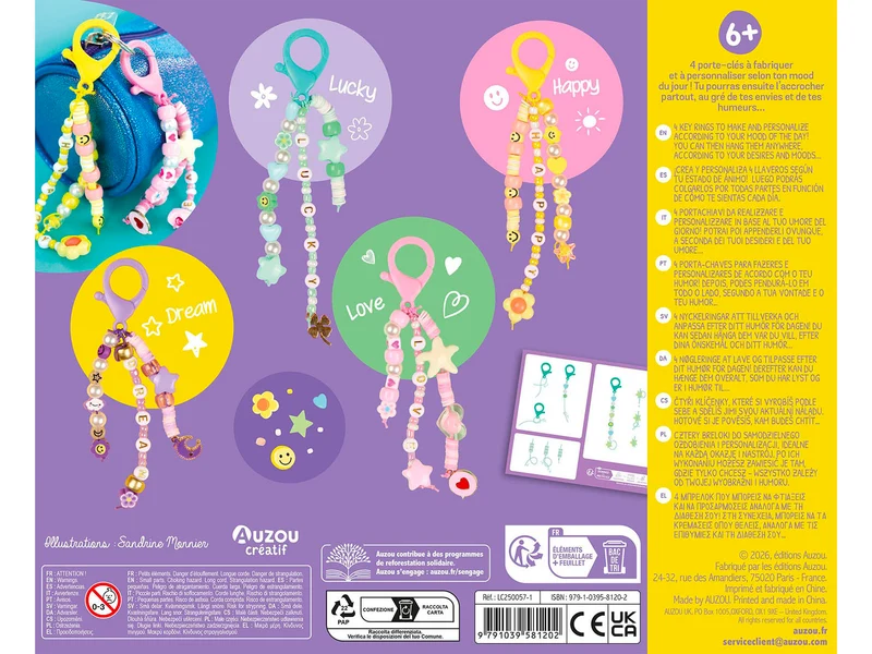 Kit créatif Mes porte-clés du jour - Auzou