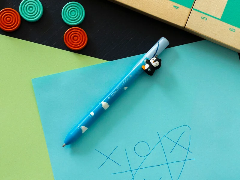 Stylo Free Hugs Retractable Ballpoint - Pingouin - Encre bleue