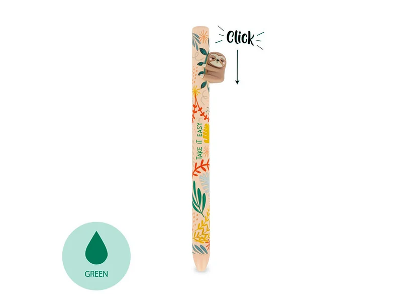 Stylo Free Hugs Retractable Ballpoint - Paresseux - Encre verte