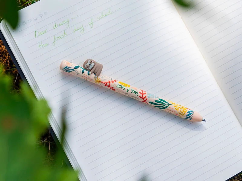 Stylo Free Hugs Retractable Ballpoint - Paresseux - Encre verte