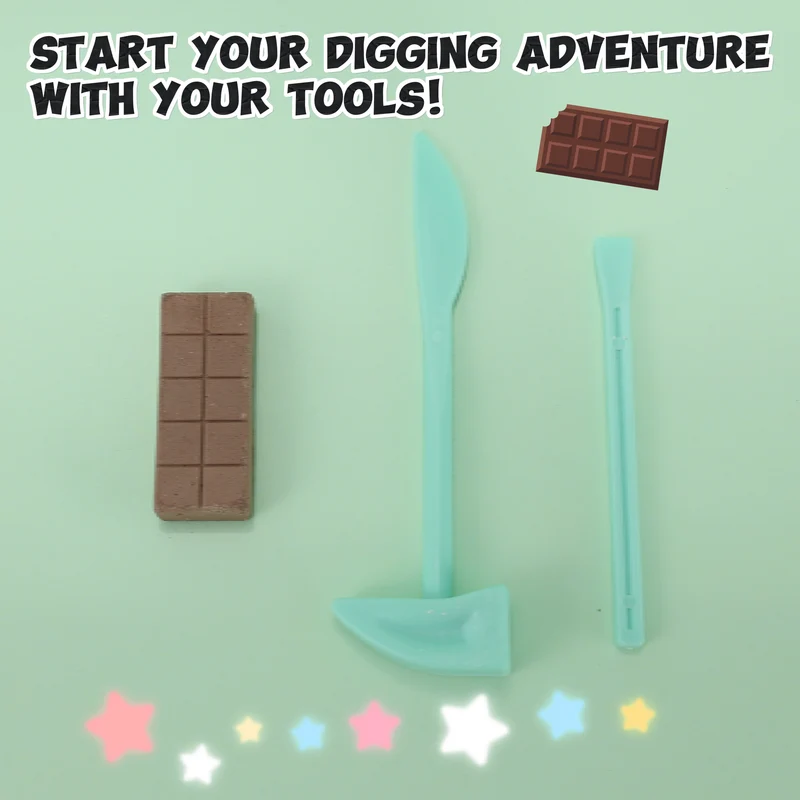 FUFUSQUISHY 7pc Mini Chocolate Squishy Dig Kit