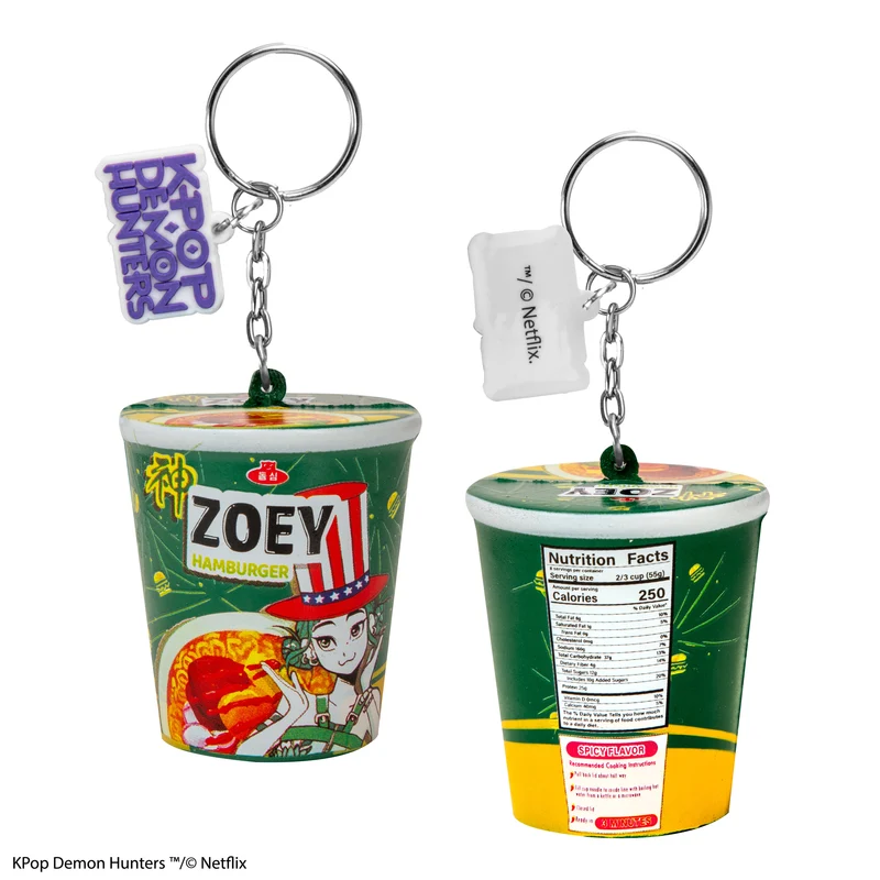 Zoey Hamburger Noodles Squishy Keychain