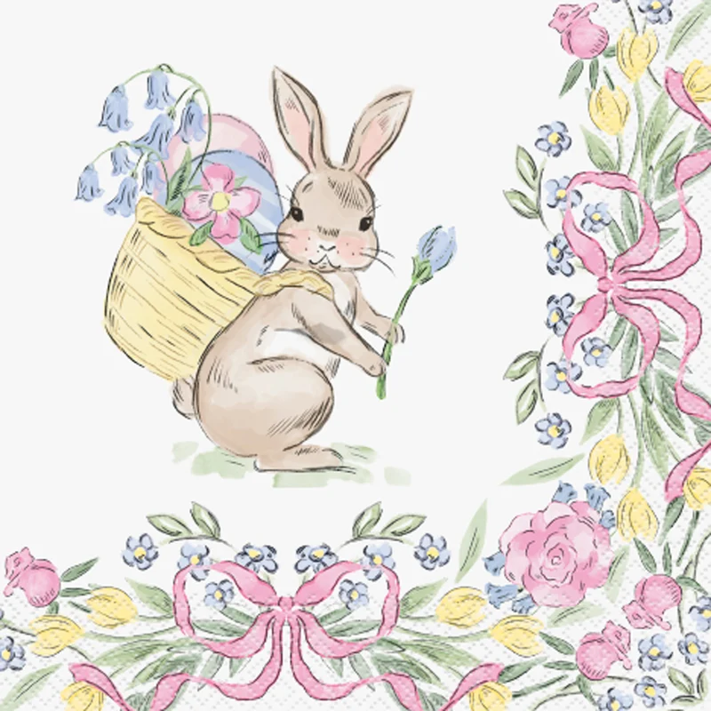 Watercolour Easter Large Lunch Napkins, 16 Count