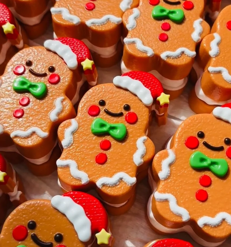Santa Hat Gingerbread Man