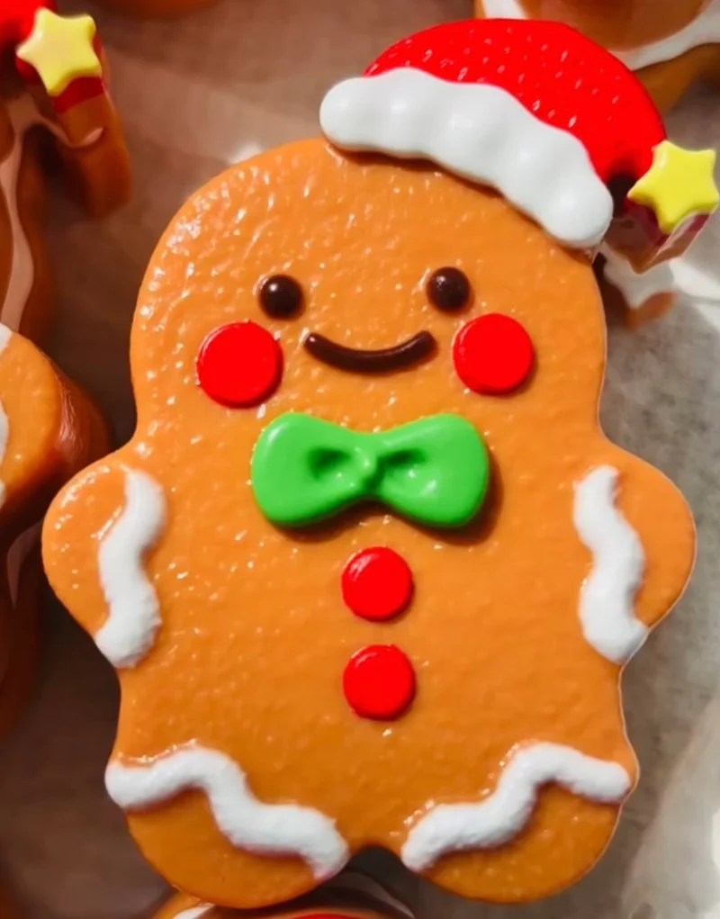 Santa Hat Gingerbread Man
