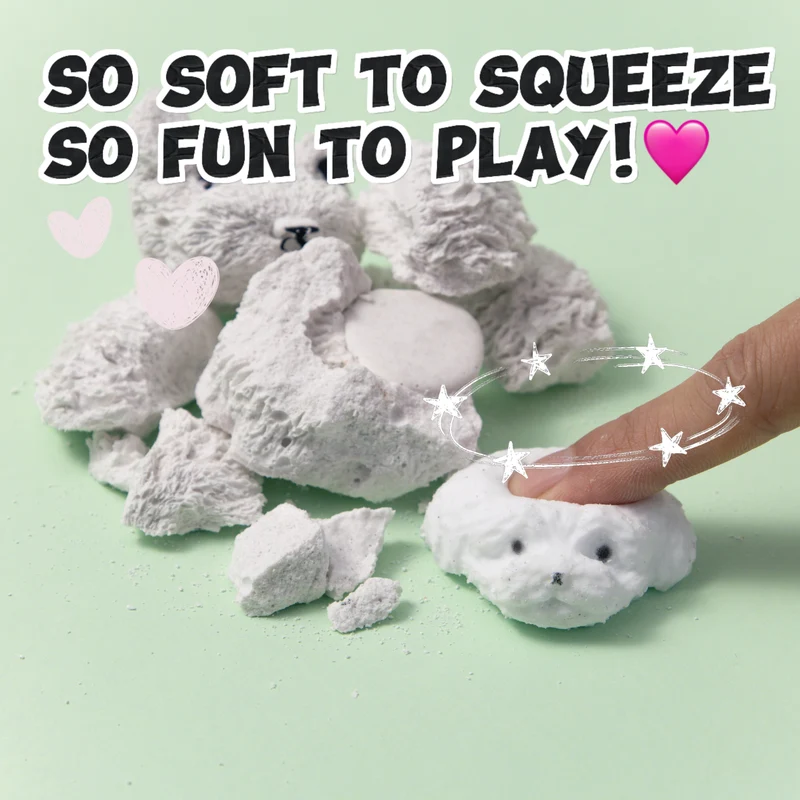 FUFUSQUISHY Puppy Head Squishy Dig Kit