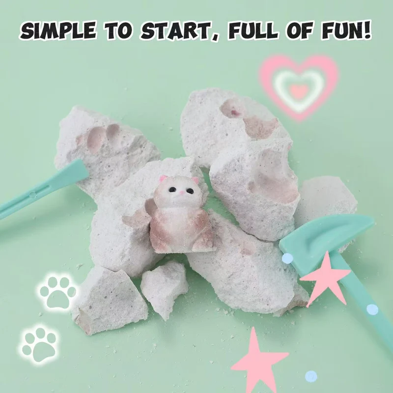 FUFUSQUISHY White Ball Squishy Dig Kit