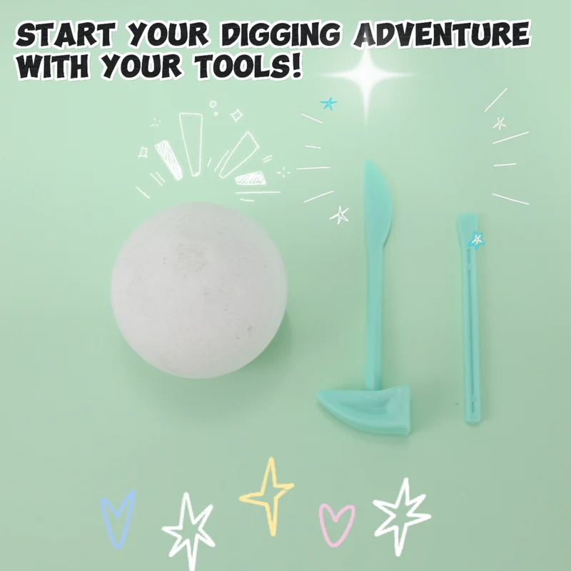 FUFUSQUISHY White Ball Squishy Dig Kit