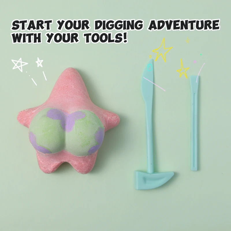 FUFUSQUISHY Patrick Star with Pants Squishy Dig Kit