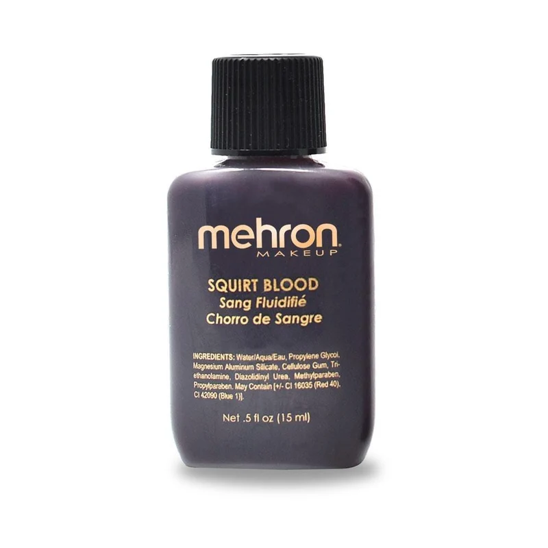 Mehron Dark red squirt blood bottle, 0.5 ounce