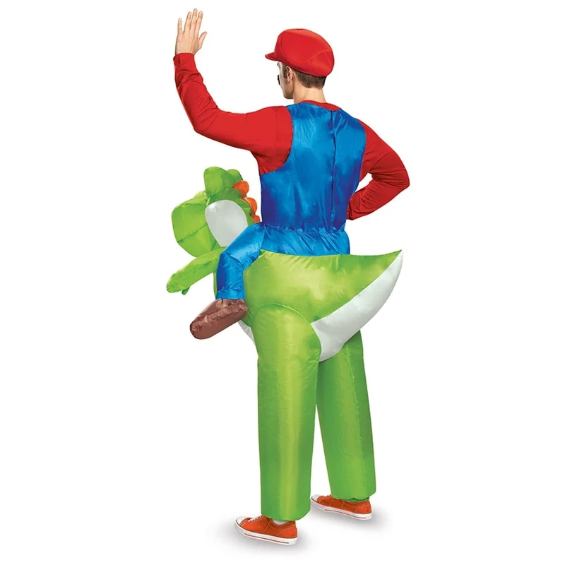 Super Mario Bros Mario and Yoshi Inflatable Costume for Adults, Nintendo