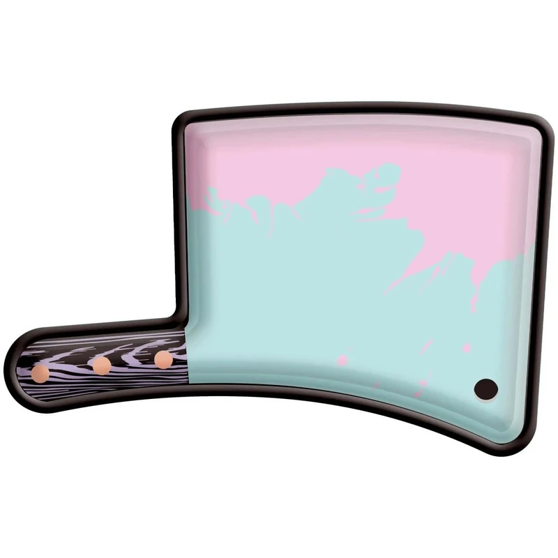 Pastel Halloween Large Butcher Knife Shaped Lunch Paper Plates, 12 Inches, 8 Count