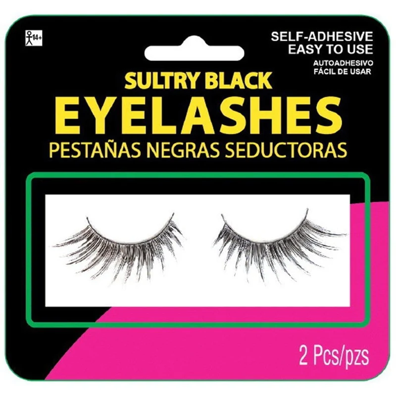 Sultry black fake eyelashes