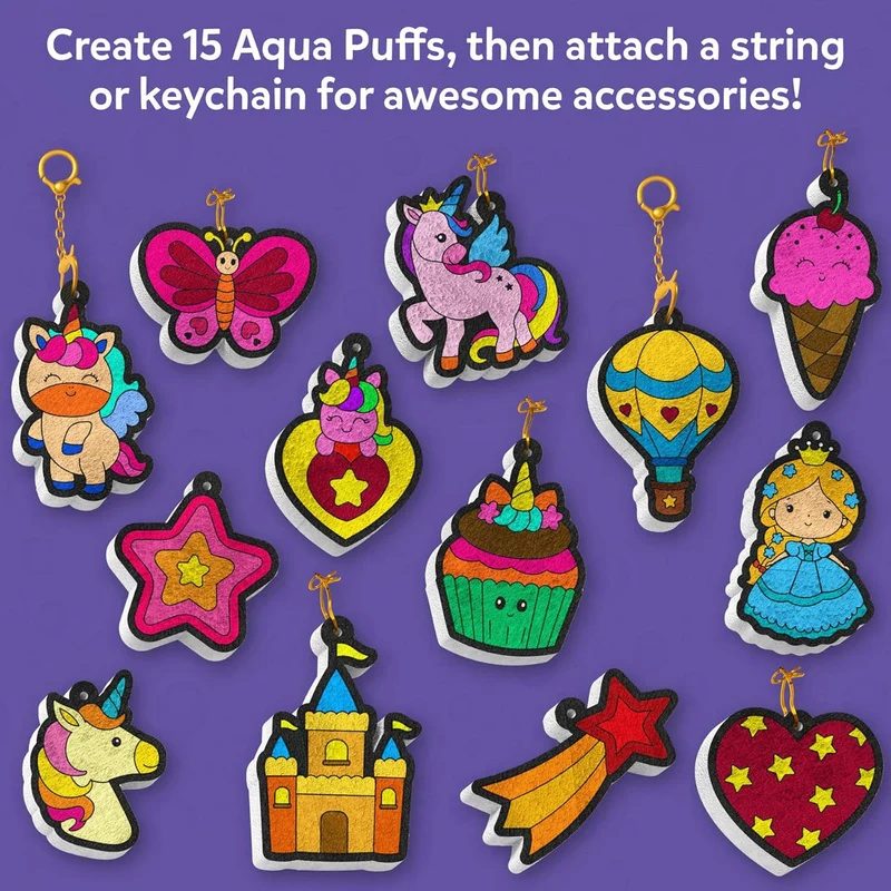 Skillmatics Aqua Puffs Unicorns & Princesses 3D Craft Kit