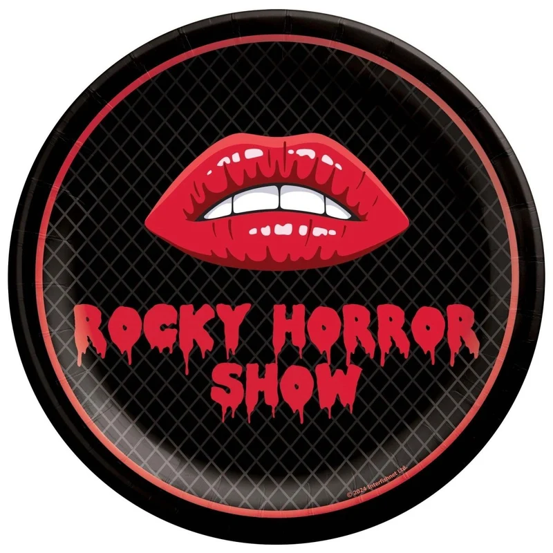 Rocky Horror Show Large Round Lunch Paper Plates, 10 Inches, 18 Count