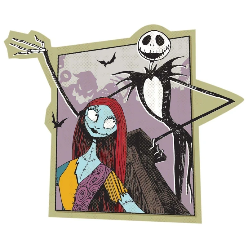 Nightmare Before Christmas Jack and Sally Sticker, 1 Count