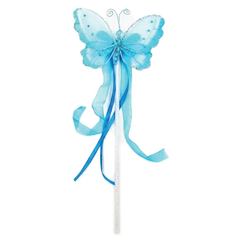 Blue Butterfly Fairy Wand, 5.5 Inches, 1 Count