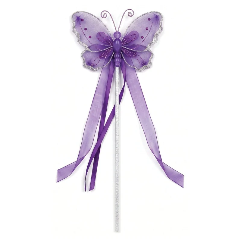 Purple Butterfly Fairy Wand, 5.5 Inches, 1 Count