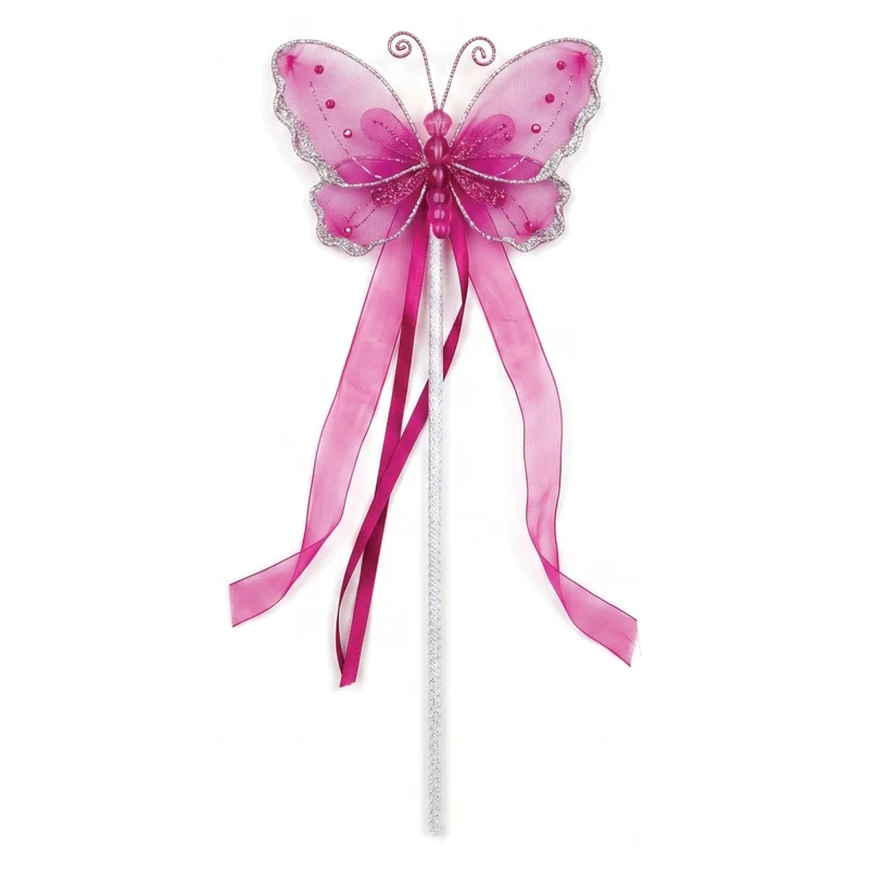 Pink Butterfly Fairy Wand, 5.5 Inches, 1 Count